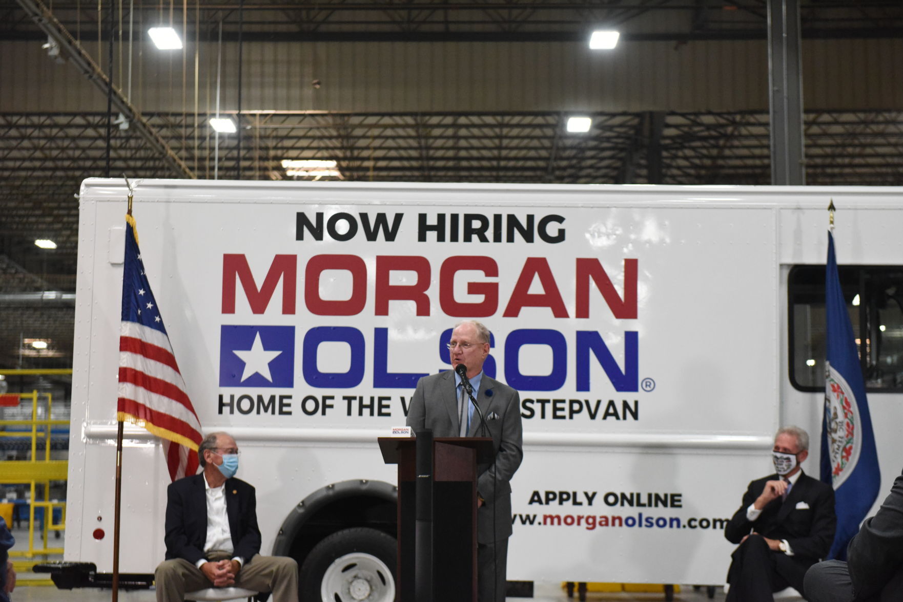 Northam visits Morgan Olson